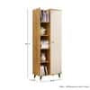 Hexa Engineered Wood Bookshelf Multipurpose Storage Rack in Giant Wood and Frosty White