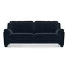 Farina Luxe 3 Seater Fabric Sofa in Sea Port Blue Velvet Colour