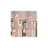 Alita 3-light Amber lustere Glass Brass Edge Pendant Cluster