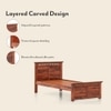 Fidora Solid Wood Single Size Bed Without Storage (Honey Finish)
