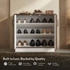 Alex 9 Pair Shoe Rack in Classic Walnut Finish