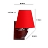Devansh Solid Wood Electric Wall Light in Red Colour with Red Shade Count of 1 Light