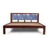 Sierra Solid Wood Non Storage Queen Bed in Provincial Teak Finish