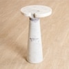 Fior Marble Side Table in White Colour