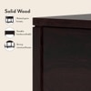 Capri Solid Wood Bedside Table in Mahogany Finish