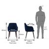 Owen Lounge Chair in  Midnight Blue Colour