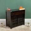 D'Dass Big Dark Sheesham and Mdf Wooden Temple For Pooja With Cabinet