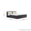 Hexa Engineered Wood Modern Queen Bed With Headboard With Storage In Frosty White And Giant Wood