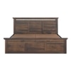 Madhavi Solid Wood Queen  Size Bed With Hydraulic Storage (Provincial Teak Finish)