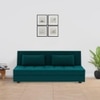 Merson 3 Seater Fold Out Sofa cum Bed  in Teal Blue Colour