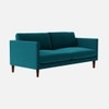 Tharoli Velvet 2 Seater Sofa Teal in Blue Colour