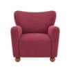 Alanzo Boucle Accent Chair Wine Colour