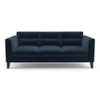 Lewis 3 Seater Fabric Sofa in Sea Port Blue Velvet Colour