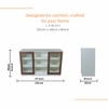 Viona Engineered Wood Display Bar Unit Frosty White Columbian Walnut
