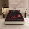 Stoa Paris 300TC UltrSatin King Bedsheet Set Satin King Burgundy Gold