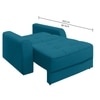 Calliro  Pull Out Sofa cum Bed  in T Blue Colour