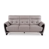 Radiance 3 Seater Leather Sole in Light Grey Colour