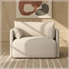 Cozychic Wood 1 Seater With Upholstery Non Storage Sofa In Grey Colour