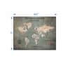 Truss Beige Grey World Map Printed Framed Canvas Wall Canvas Wall Prints Set of 2 Multicolor Matte
