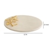 Multi-Utility Marble Platter with Gold Leaf Embedding