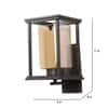 Eliante Kaaf Wood And Iron Wall Light With Glass In Brown Colour