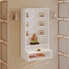 Bluewud Shubh Mini Engineered Wood Prayerut In White Finish