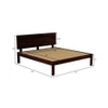 Esra Sheesham Wood King Size Bed Non Storage Walnut Finish (72 x 78 inches)