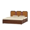 Classic Wooden Queen Size Bed With Box Storage in Provincial Teak Finish