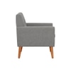 Thomas Boucle Fabric Arm Chair in Grey Colour
