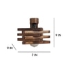 Star Brown Solid Wood Wall Lights