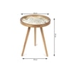 Oalveil Solid Wood Side Table in Walnut Brown Finish