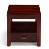 Kassel Sheesham Wood Contemporary Bedside Table End Table In Honey Finish