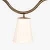 Kaze Handicrafted Linear Chandelier in Golden and White Colour