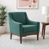 Claudia Boucle Fabric Arm Chair in Green Colour