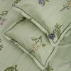 Light Green Floral 180 TC Flat 1 Queen  Bedsheet with 2 Pillow Covers
