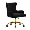 Doe Buck Adan Modern Black Velvet Office Chair