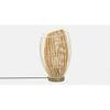 June Natural & White Table Lamp With Natural Iron Base