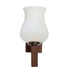 Devansh Solid Wood Electric Wall Light in White Colour with White Shade Count of 1 Light