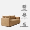 Cozychic Wood 3 Seater With Upholstery Non Storage Sofa In White Colour
