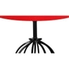 Amira Red cotton Table lamp with Iron Base