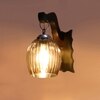 Devansh Solid Wood Electric Wall Light in Brown Colour with Lavender Shade Count of 1 Light