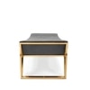 The Apex Golden Metal Bench in Black Finish