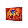 Red Blue Radha Krishna Madhubani Canvas Wall Prints Canvas Wall Prints Set of 2 Multicolor Matte