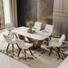 Paloma 6 Seater Pluto Spanish Ceramic Dining Table With Bren Dining Chairs
