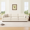 Mellow 3 Seater Sofa In Soft Fabric Cream Color