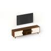 Wilbrome Engineering Wood Floor Standing TV Entertainment Unit Set Top Box Stand/TV Cabinet with Shelves for Books & Décor Display Unit, Upto 75 Inches (Brown Maple & White)