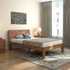 Boston Solid Wood Compact Queen Size Bed In Teak Finish