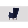 Ludwi Accent chair Velvet in Navy Blue Color