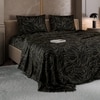 Stoa Paris Satin King Size Bedsheet with 2 Pillow Covers  Size Midnight Opera