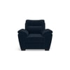 Adelaide Luxe 1 Seater Fabric Sofa in Sea Port Blue Velvet Colour